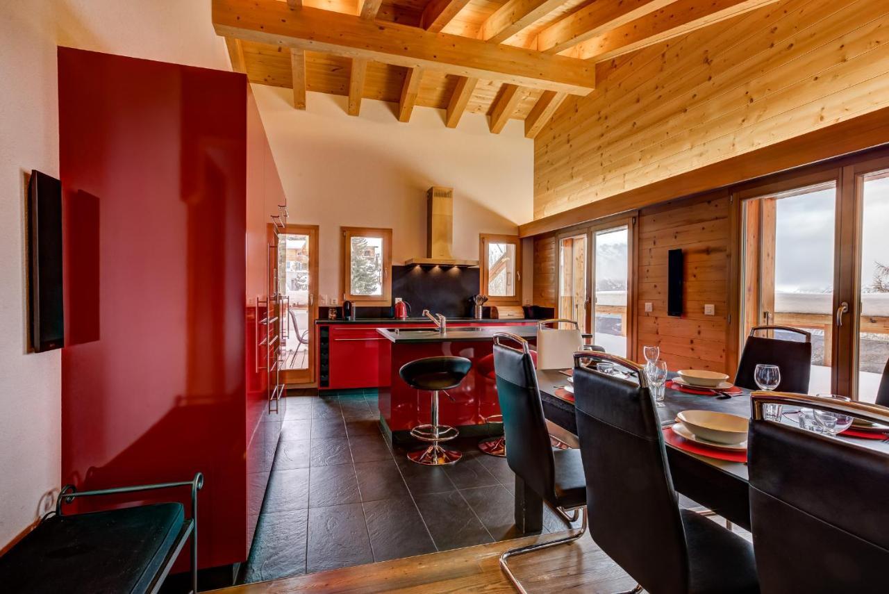 Chalet Flocon De Neige - Jacuzzi - Sauna La Tzoumaz Eksteriør billede