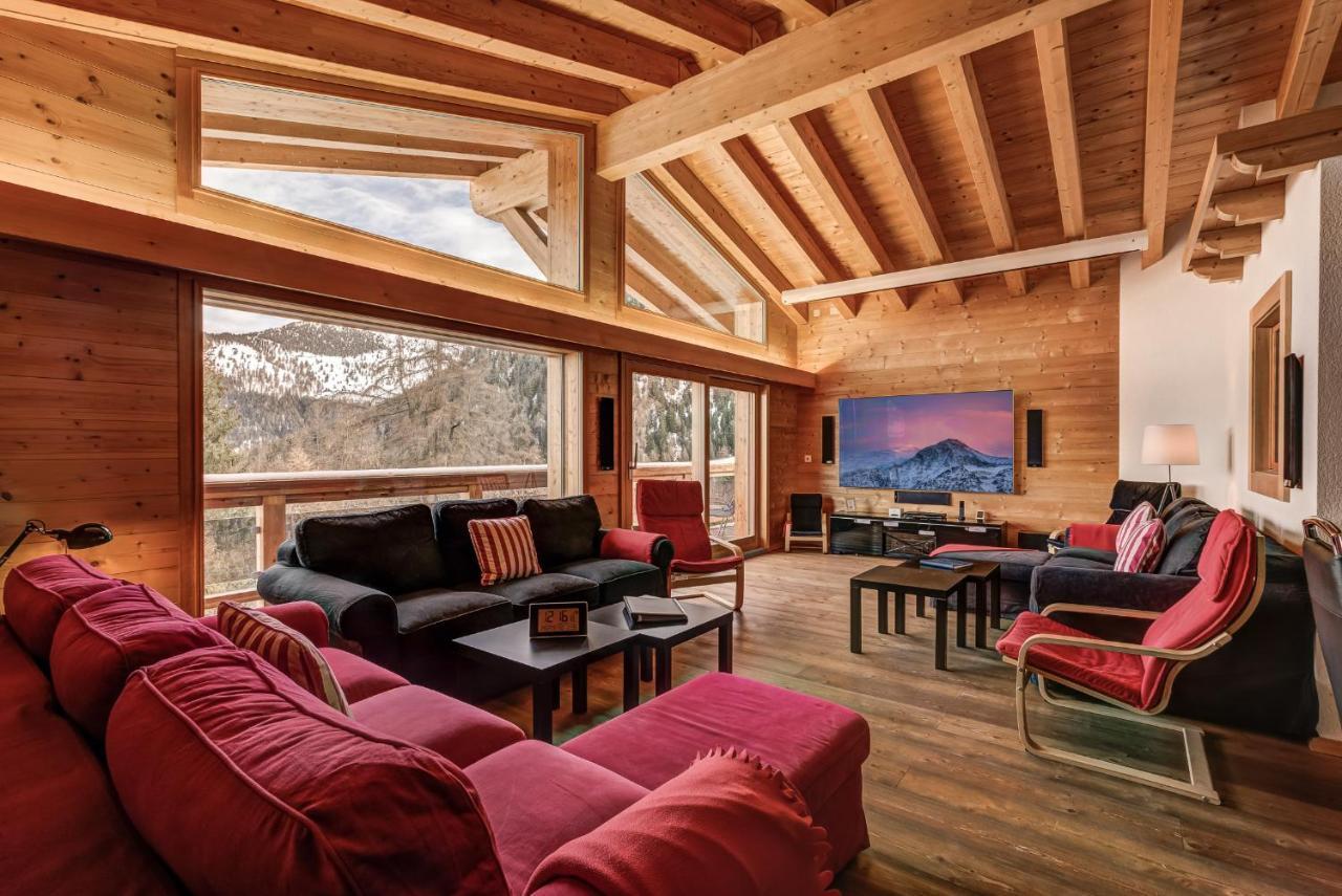Chalet Flocon De Neige - Jacuzzi - Sauna La Tzoumaz Eksteriør billede