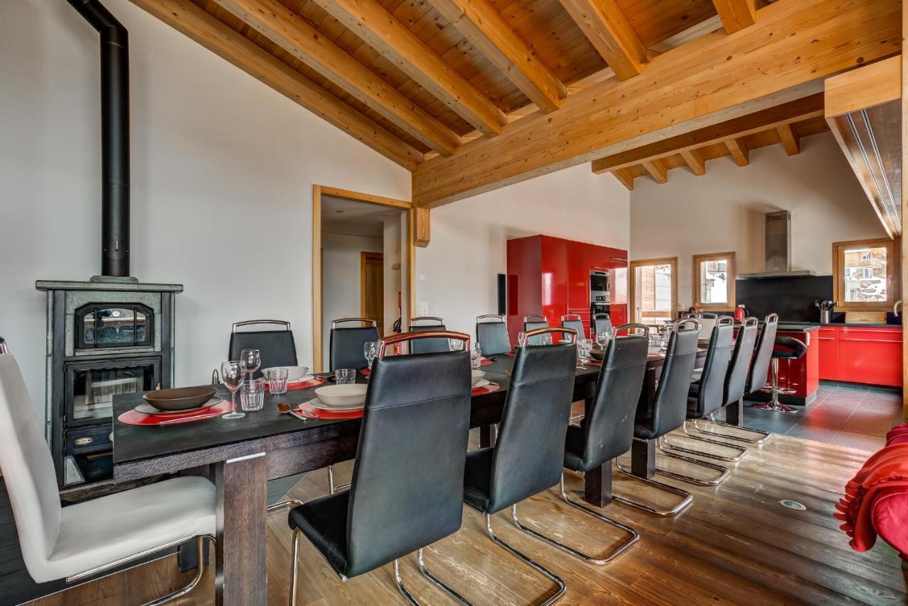 Chalet Flocon De Neige - Jacuzzi - Sauna La Tzoumaz Eksteriør billede