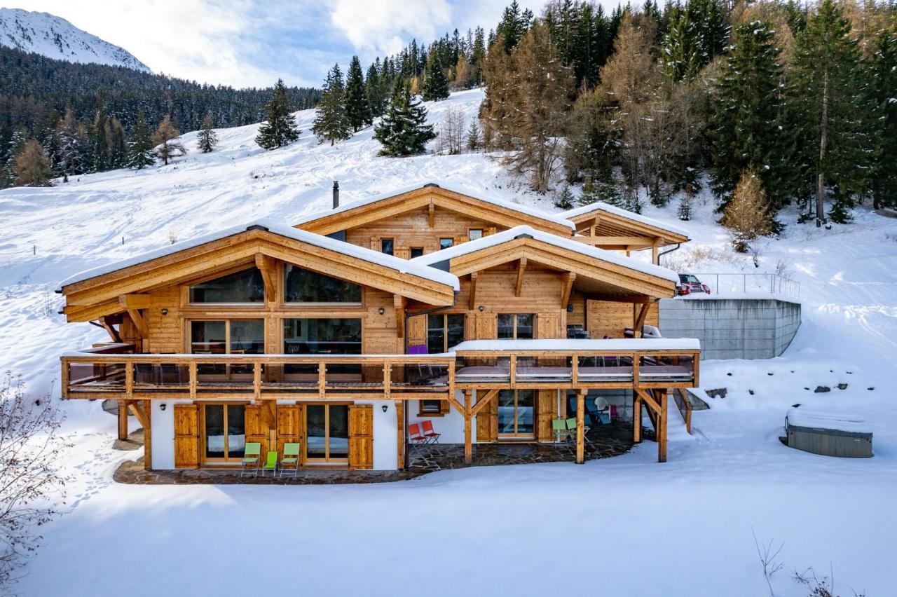 Chalet Flocon De Neige - Jacuzzi - Sauna La Tzoumaz Eksteriør billede